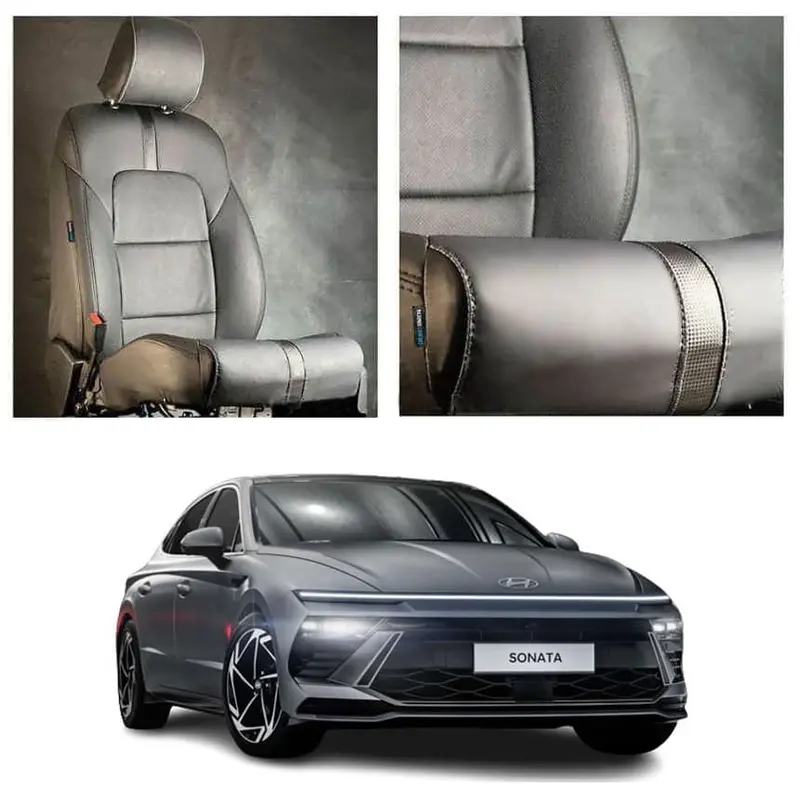 Hyundai Sonata Type R Black Black Seat Covers 2021 - 2024 1