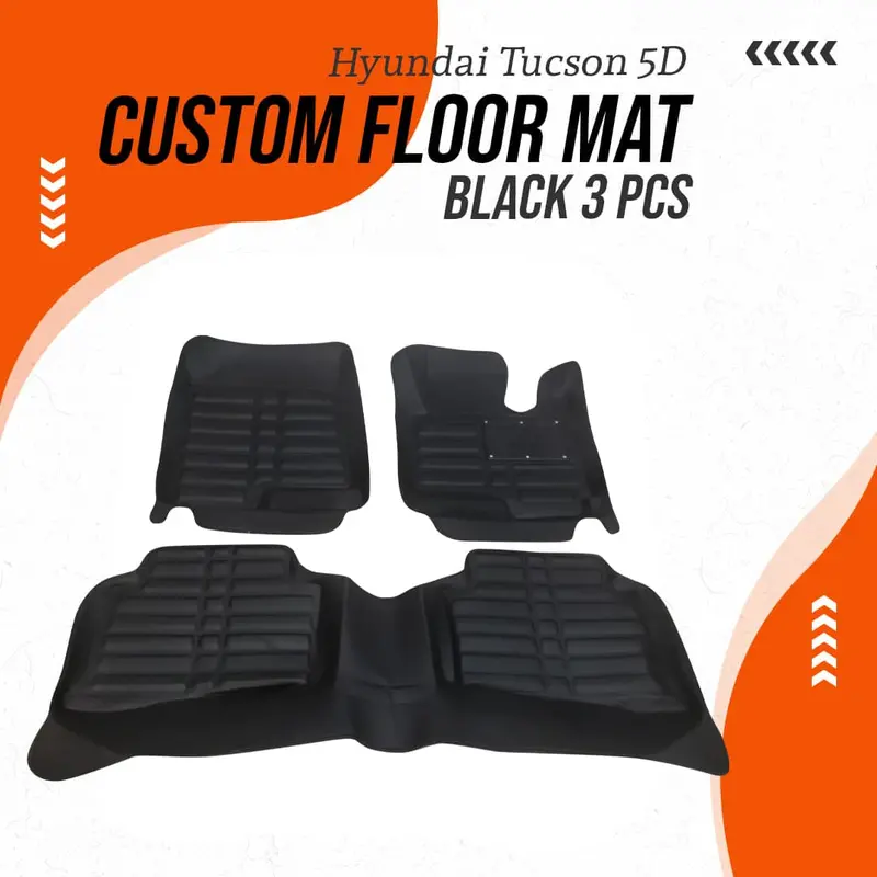 Hyundai Tucson 5D Custom Floor Mat Black 3 Pcs 2020 - 2024 1