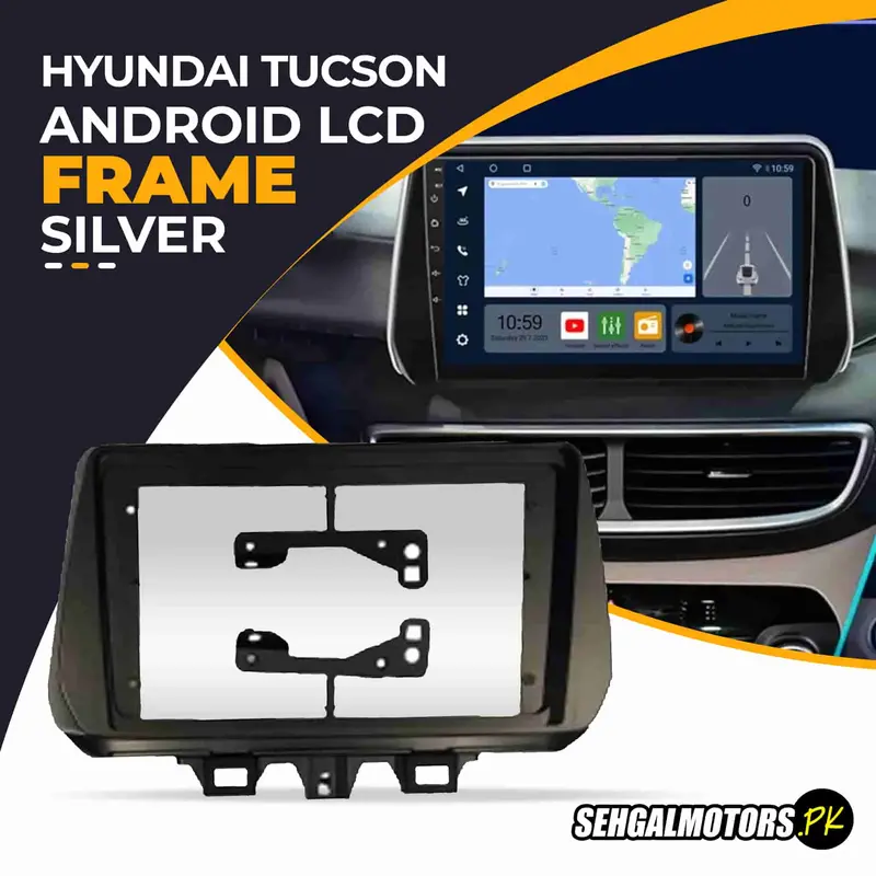 Hyundai Tucson Android Lcd Frame With Grip Silver 9 Inches 2020 - 2024 1