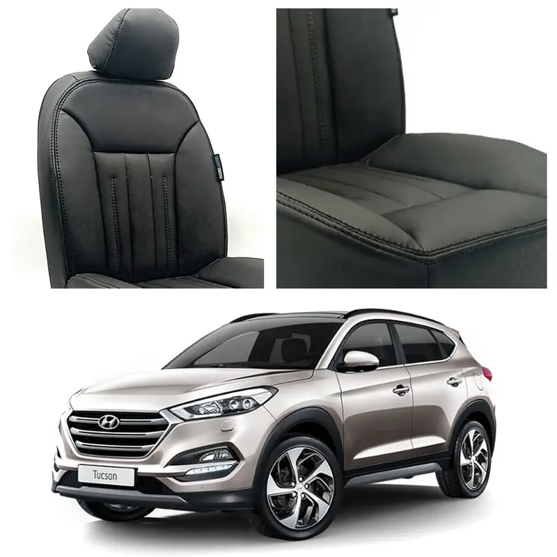 Hyundai Tucson Audi Design Black Seat Covers 2020 - 2024 1