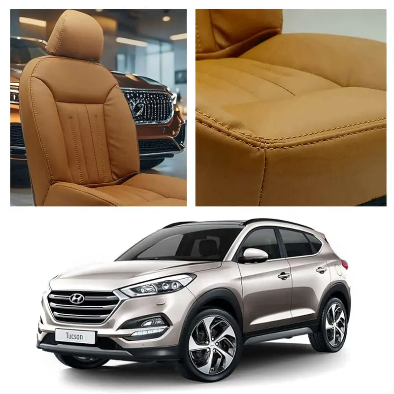 Hyundai Tucson Audi Design Brown Seat Covers 2020 - 2024 1