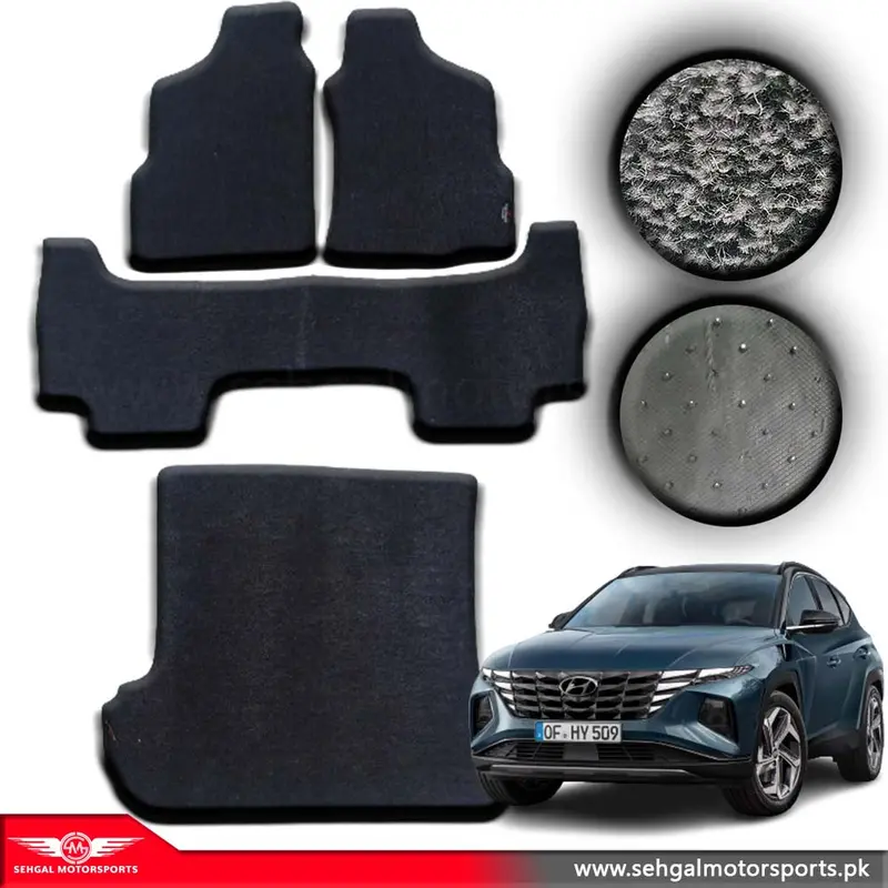 Hyundai Tucson Carpet Floor Mat Vip Black Model 2021-2024 1