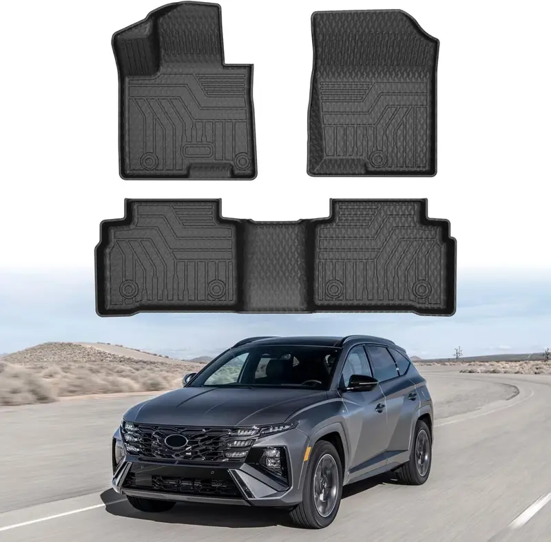 Hyundai Tucson Hev Tpe Floor Mats (Black) Model: 2025 1