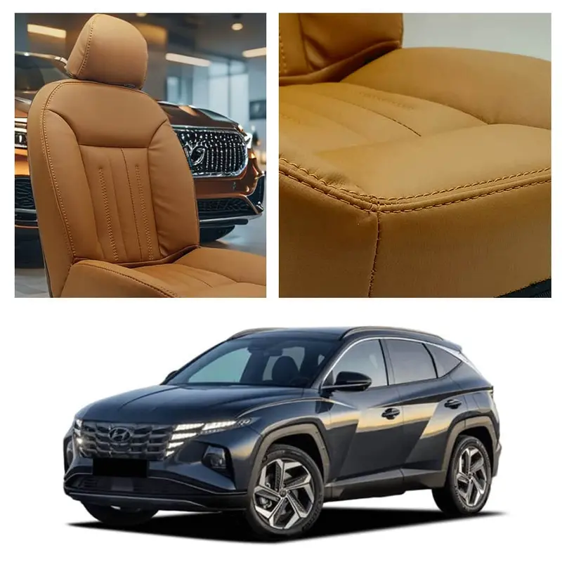 Hyundai Tucson Hybrid Audi Design Brown Seat Covers 2025 - 2026 1