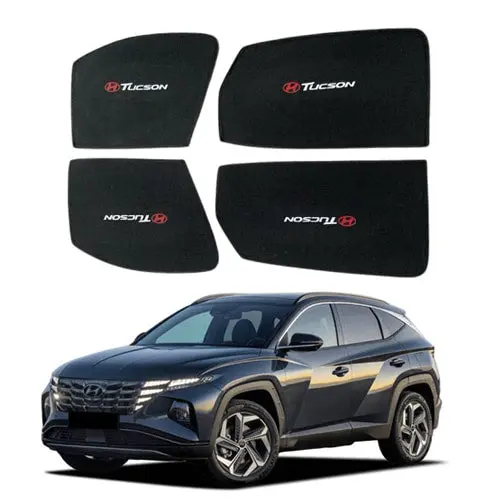 Hyundai Tucson Hybrid Foldable & Flexible Sunshade With Logo 2025 - 2026 - Side Sun Shade 1