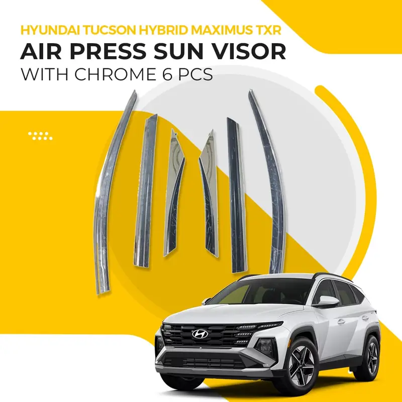 Hyundai Tucson Hybrid Maximus Txr Air Press Sun Visor With Chrome - 6 Pcs 1