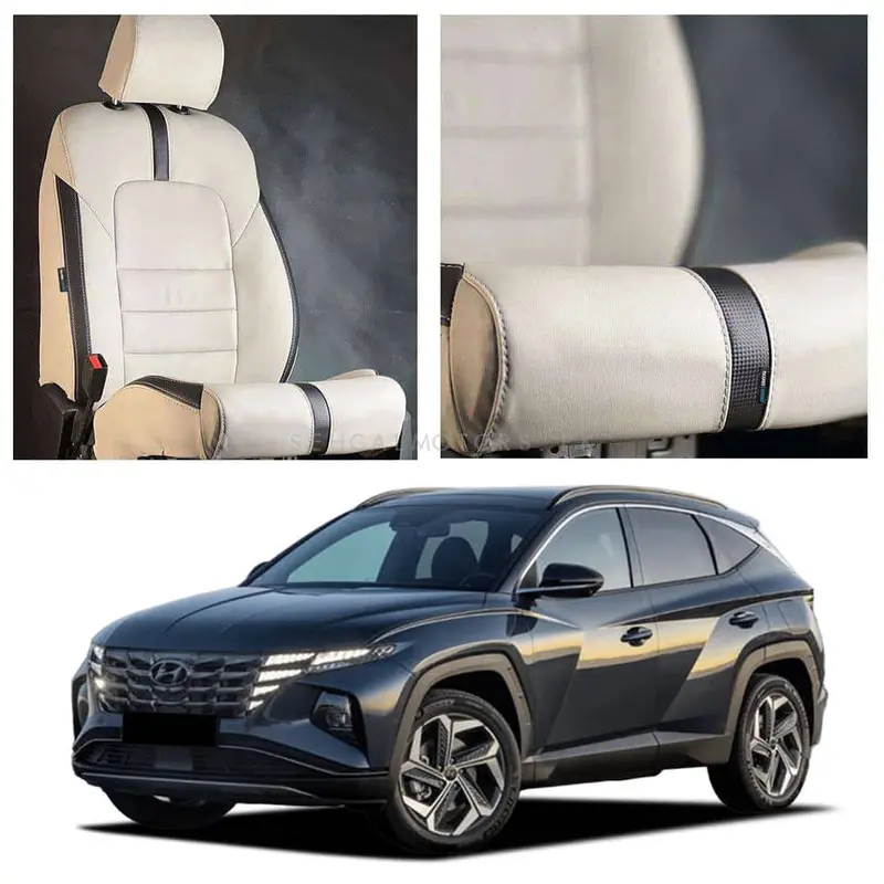 Hyundai Tucson Hybrid Type R Beige Black Seat Covers 2025 - 2026 2