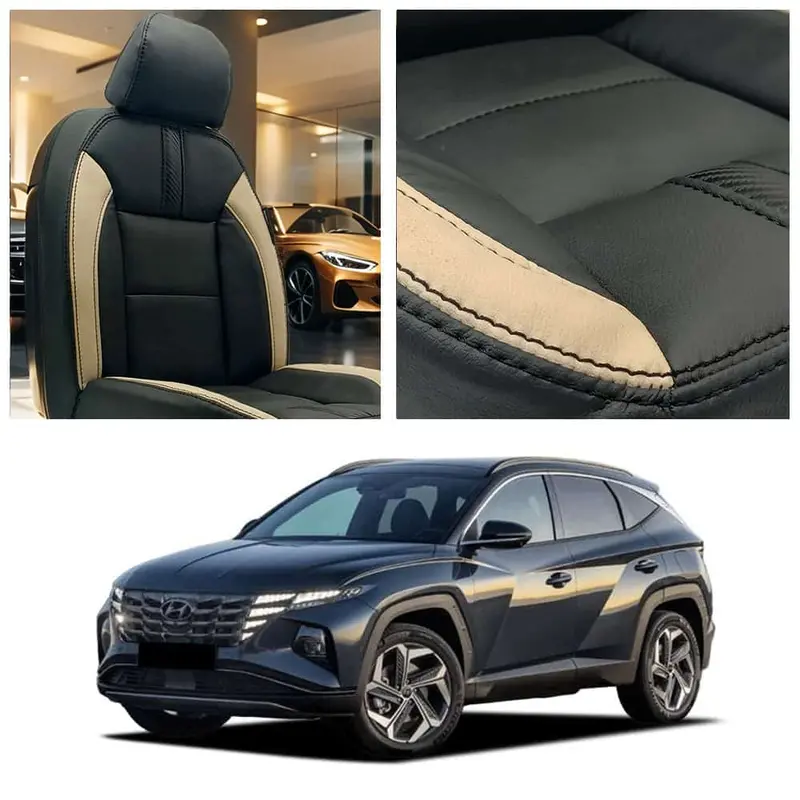 Hyundai Tucson Hybrid Type R Black Beige Seat Covers 2025 - 2026 1