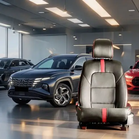 Hyundai Tucson Hybrid Type R Black Red Seat Covers 2025 - 2026 1
