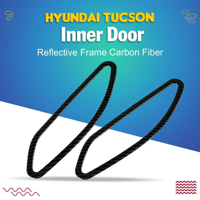 Hyundai Tucson Inner Door Reflective Frame Carbon Fiber 2020 - 2024 1