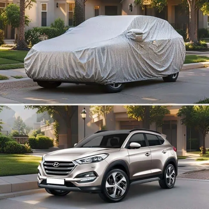 Hyundai Tucson Maximus Non Woven Car Top Cover 2020 - 2024 - - Scratchproof And Waterproof - Without Belt 1
