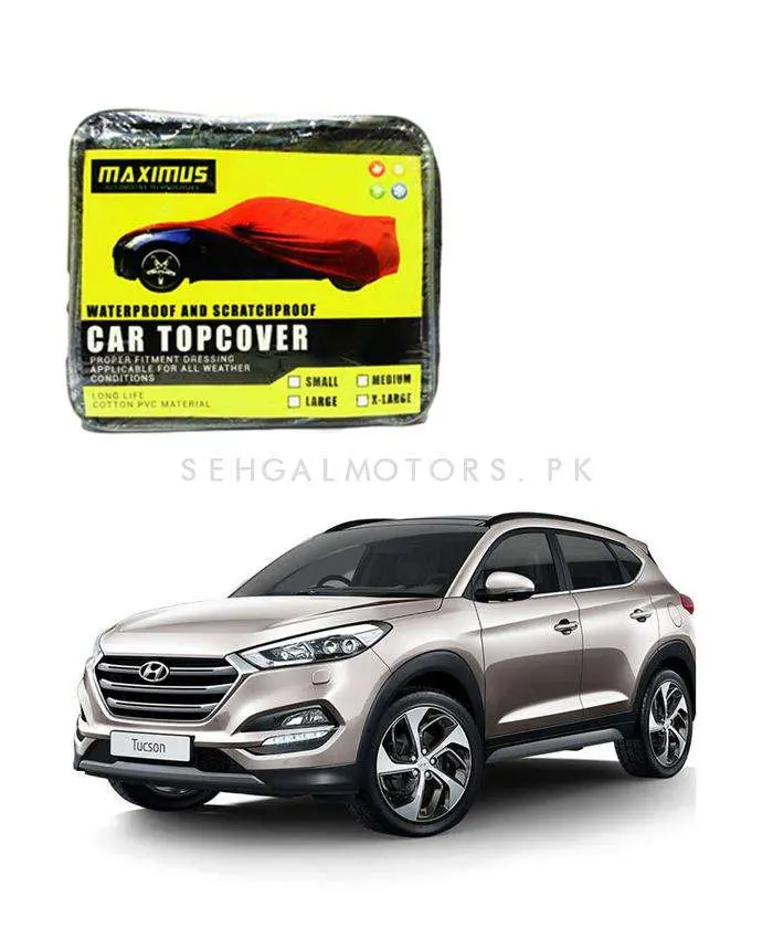 Hyundai Tucson Maximus Non Woven Car Top Cover 2020 - 2024 - - Scratchproof And Waterproof - Without Belt 2