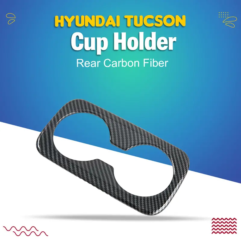 Hyundai Tucson Rear Carbon Fiber Cup Holder 2020 - 2024 1