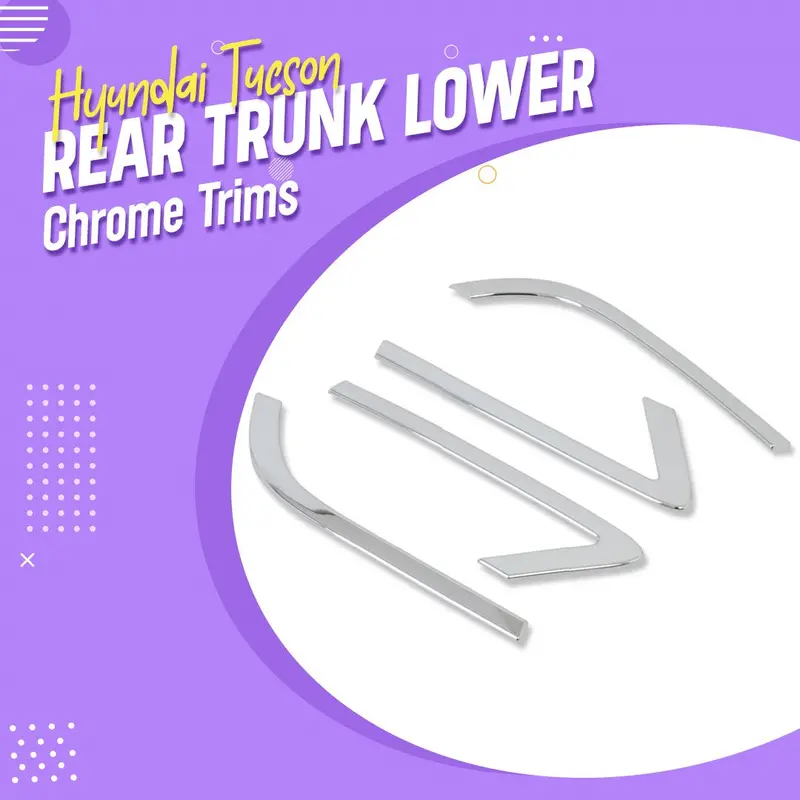 Hyundai Tucson Rear Trunk Lower Chrome Trims 2020 - 2024 1