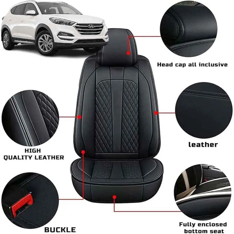 Hyundai Tucson Seat Cover Japanese Leather Black Model 2019-2022 1