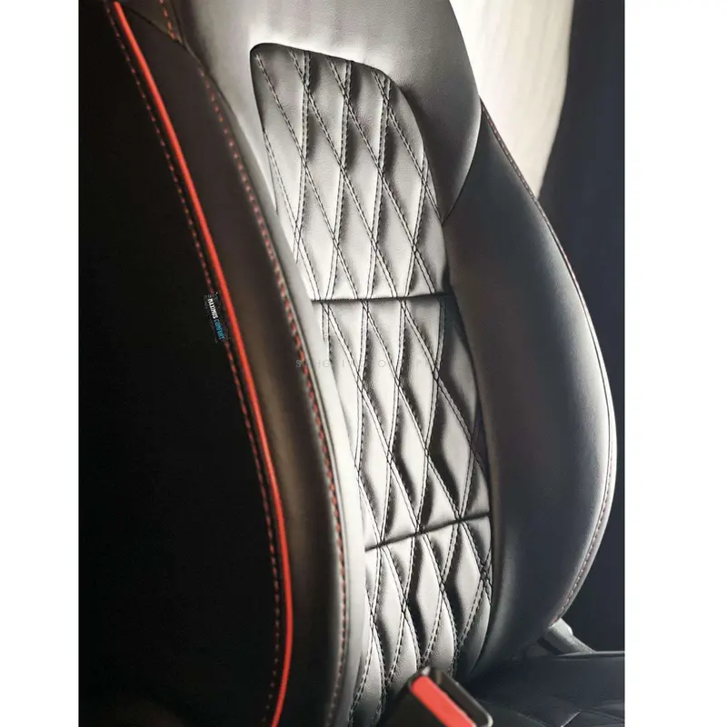 Hyundai Tucson Seat Covers Ferrari Style Black 2020 - 2024 - Japanese Rexine 2