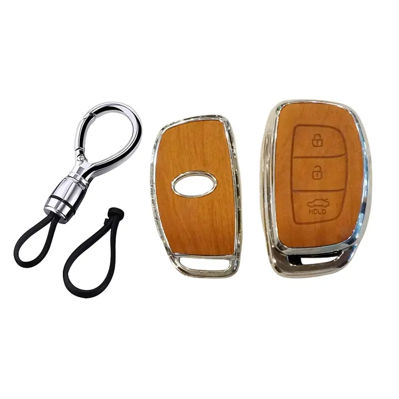 Hyundai Tucson Tpu Key Cover Wooden Style 2020 - 2024 2