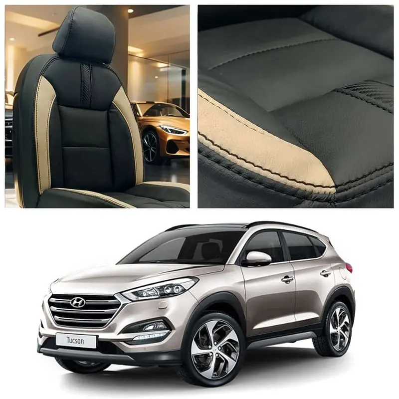 Hyundai Tucson Type R Black Beige Seat Covers 2020 - 2024 1