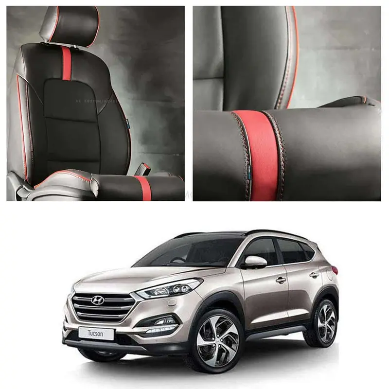 Hyundai Tucson Type R Black Red Seat Covers 2020 - 2024 1