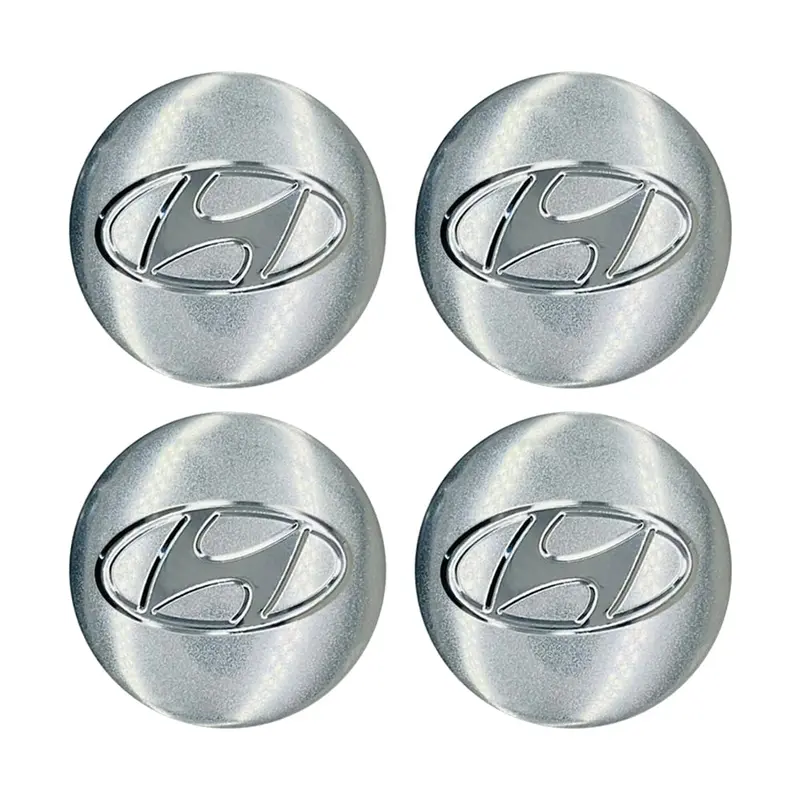 Hyundai Wheel Cap Logo Full Chrome - 4 Pieces - Center Hub Badge 2