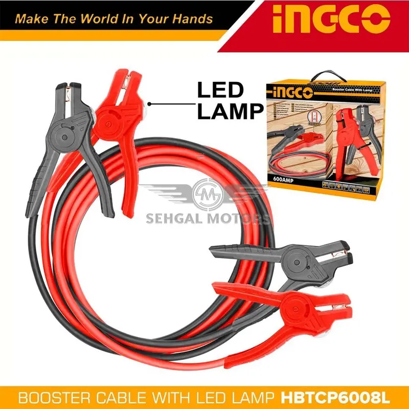 Ingco Booster Cable With Led (Hbtcp6008l) 1