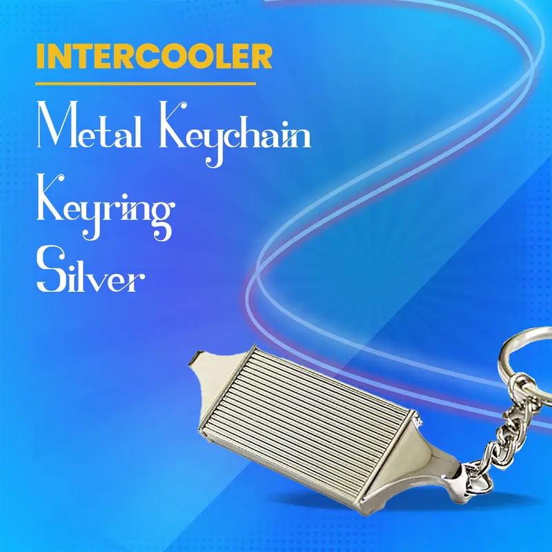 Intercooler Metal Keychain Keyring - Silver 1