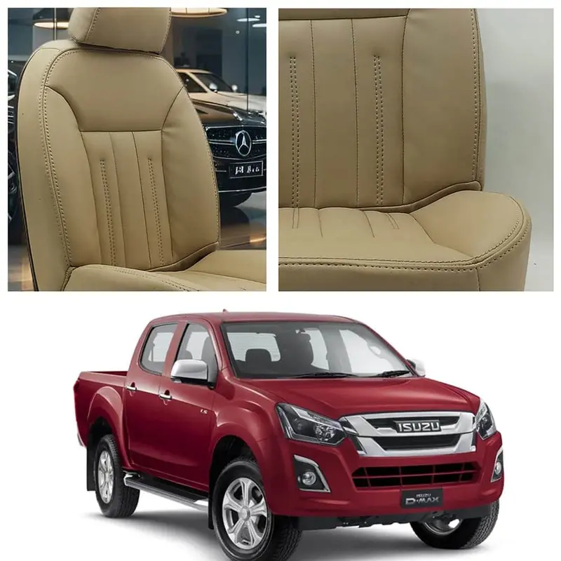 Isuzu D-Max Audi Design Beige Seat Covers 2018 - 2021 1