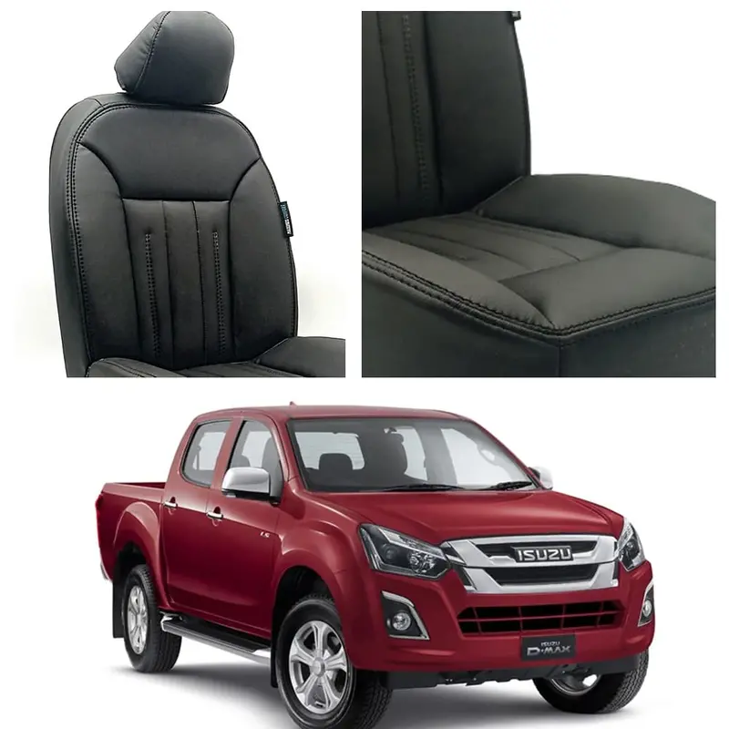 Isuzu D-Max Audi Design Black Seat Covers 2018 - 2021 1