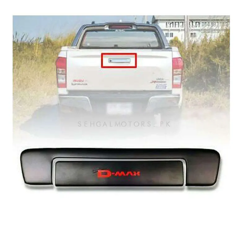Isuzu D-Max/Dmax/Black Rear Tailgate Handle Cover Red Logo 2018 - 2021 2