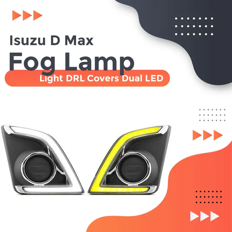 Isuzu D Max Fog Lamp Light Drl Covers Dual Led 1