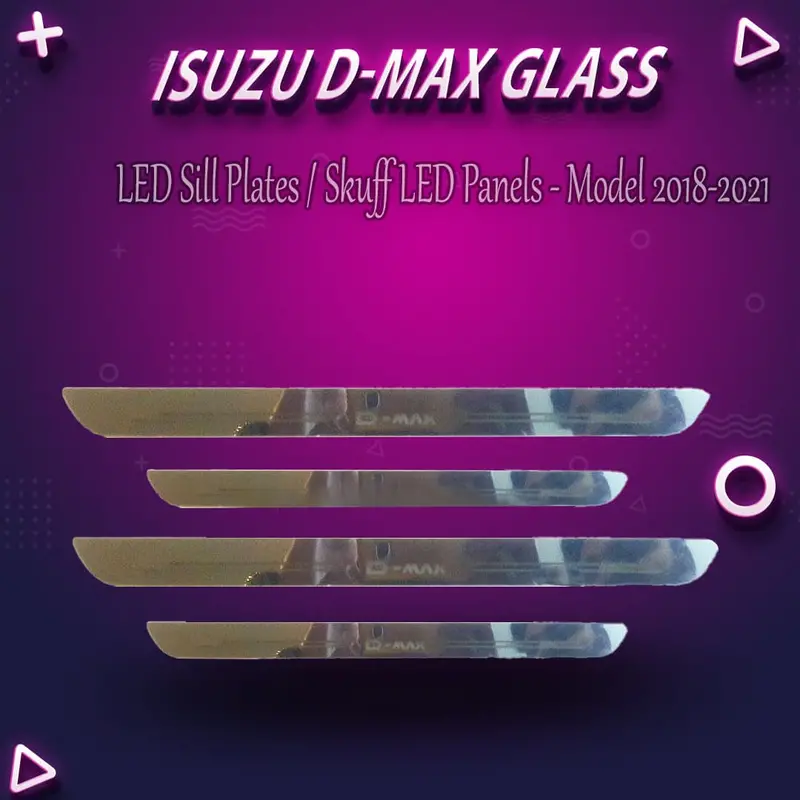 Isuzu D-Max Glass Led Sill Plates / Skuff Led Panels 2018 - 2021 1
