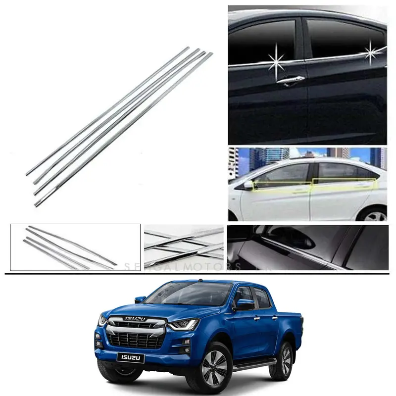 Isuzu D-Max Side Weather Strips Flares Thailand 2018 - 2021 - 4 Pcs - Model 2018-2021 1