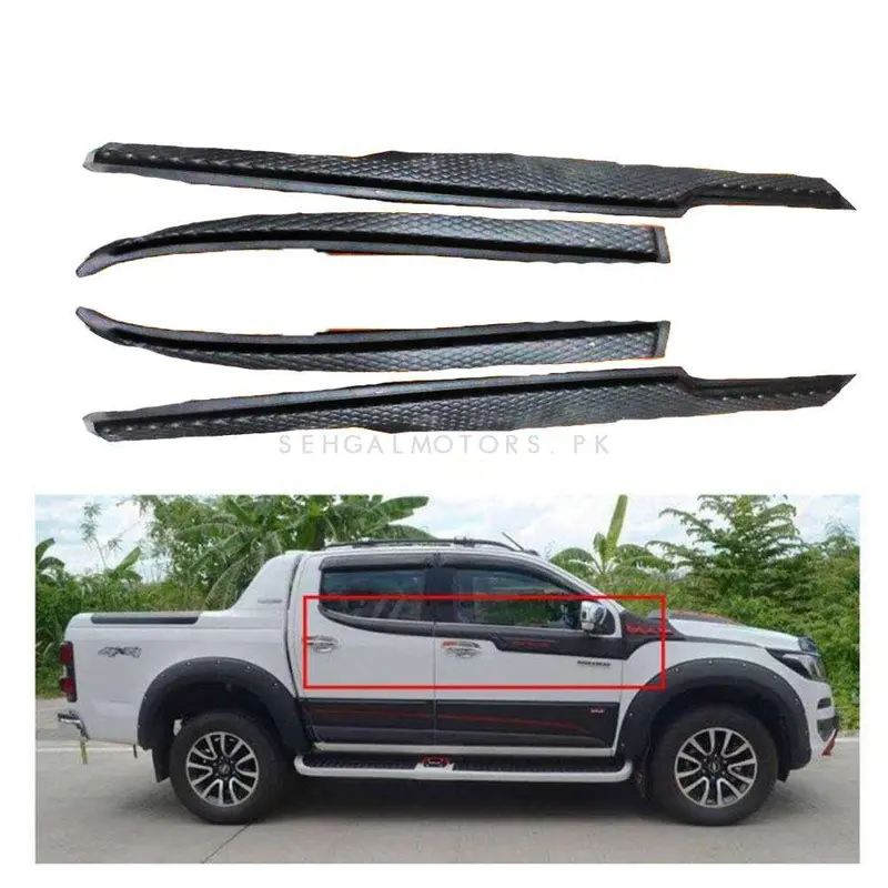 Isuzu D-Max Side Weather Strips Flares Thailand 2018 - 2021 - 4 Pcs - Model 2018-2021 2