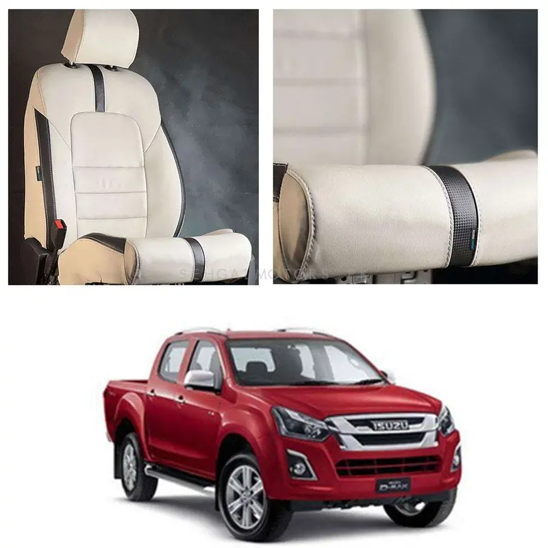 Isuzu D-Max Type R Beige Black Seat Covers 2018 - 2021 1