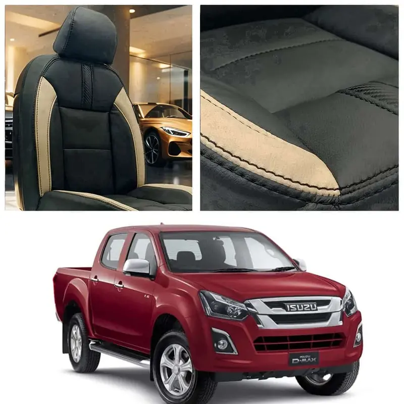 Isuzu D-Max Type R Black Beige Seat Covers 2018 - 2021 1