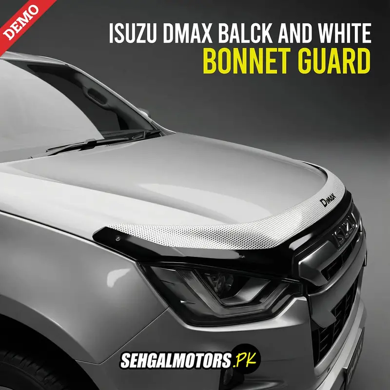 Isuzu Dmax Balck And White Bonnet Guard 2018 - 2021 1