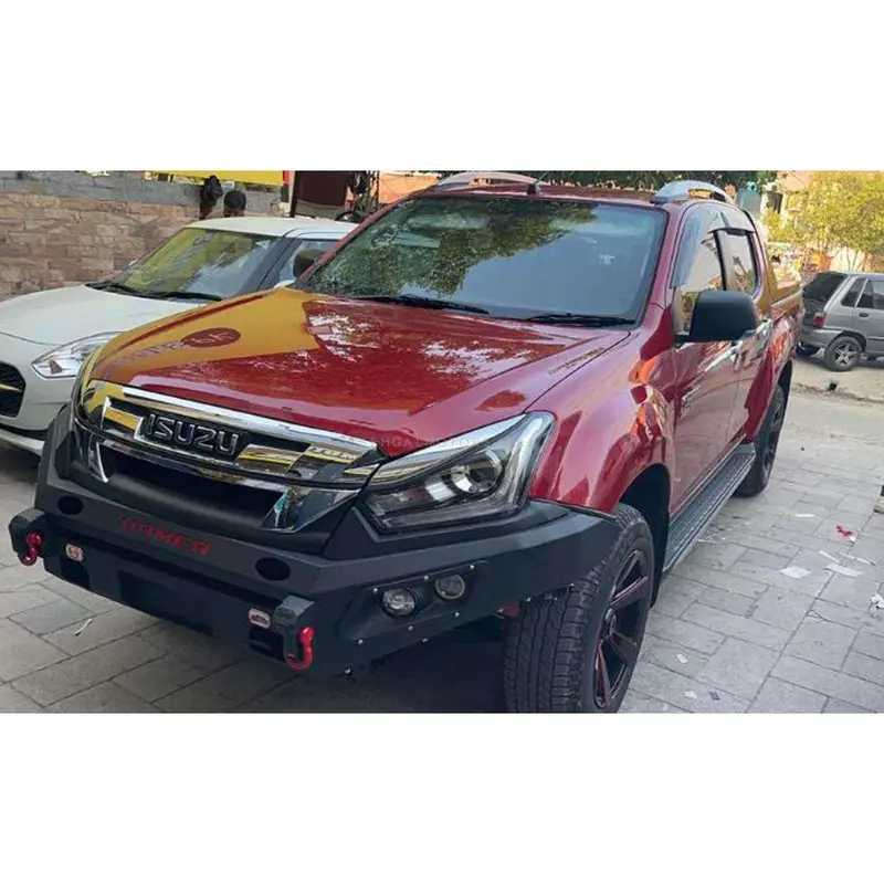 Isuzu Dmax Hamer Front Bull Bar Double Fog Lamp Version 2 Half 2018 - 2021 - Hamer Bull Bar 2