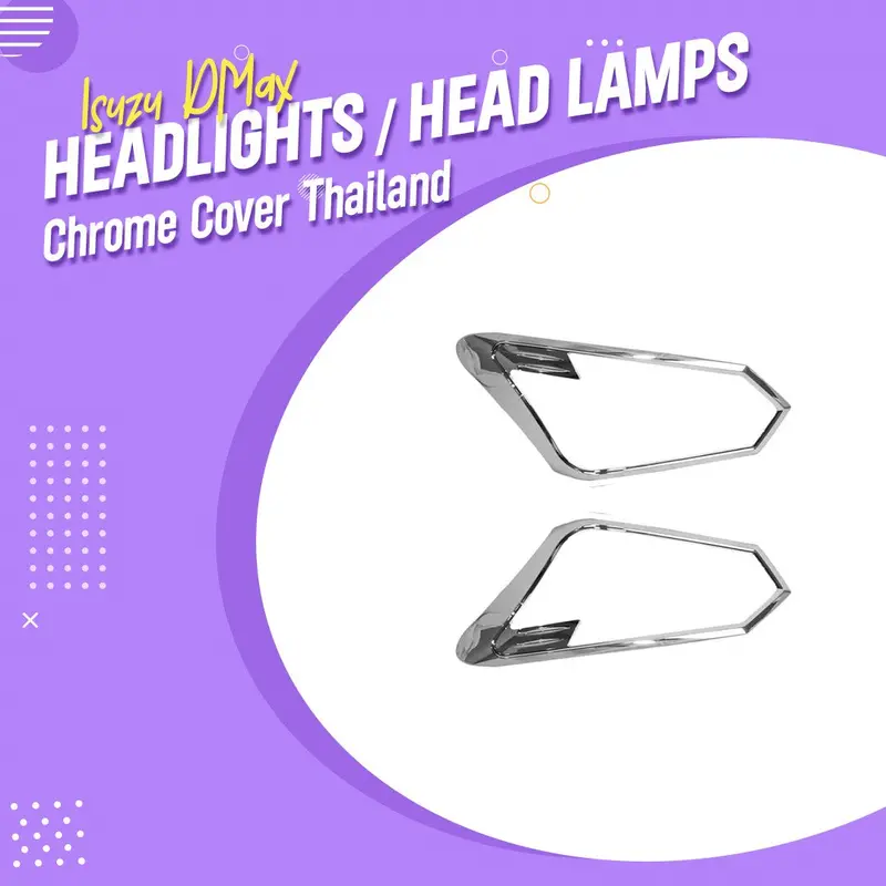 Isuzu Dmax Headlights / Head Lamps Chrome Cover Thailand 2018 - 2021 1