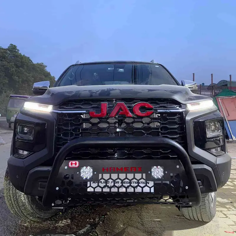 Jac T9 Double Pipe With Fog Lamps Front Bumper Armoured 2025-2026 - - Safe Guard 2