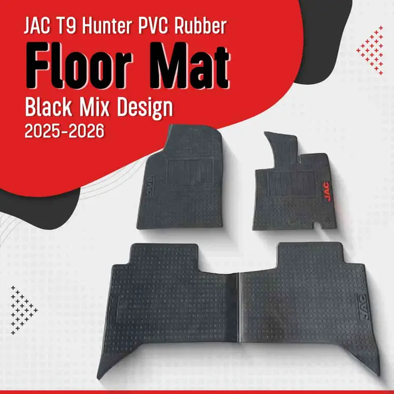 Jac T9 Hunter Pvc Rubber Floor Mat Black Mix Design 2025 - 2026 1