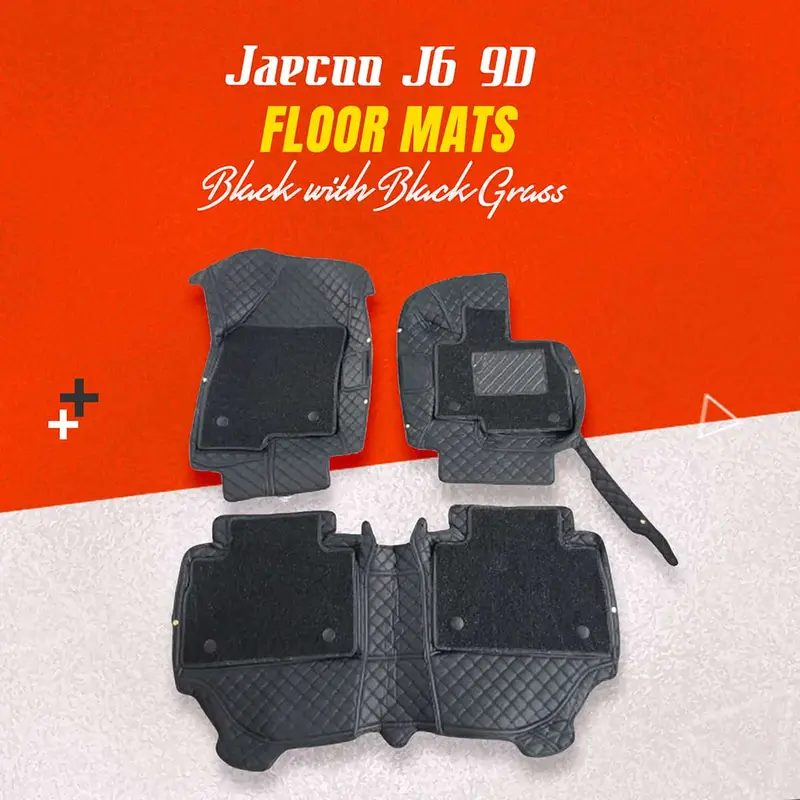 Jaecoo J6 9D Floor Mats Black With Black Grass 3 Pcs 2025 - 2026 1