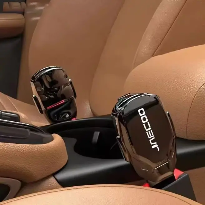 Jaecoo J6 Leather Logo Seat Belt Clip Black Chrome 2025 - 2026 1