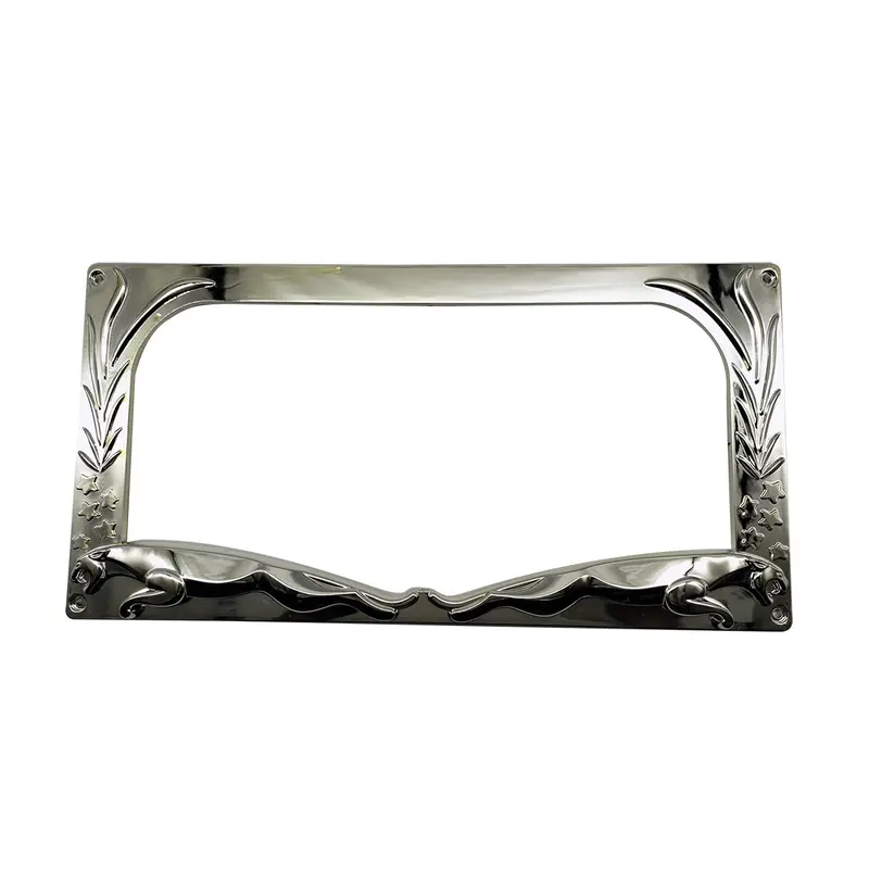 Jaguar Chrome Plastic License Number Plate Frame For Cars - Each 2