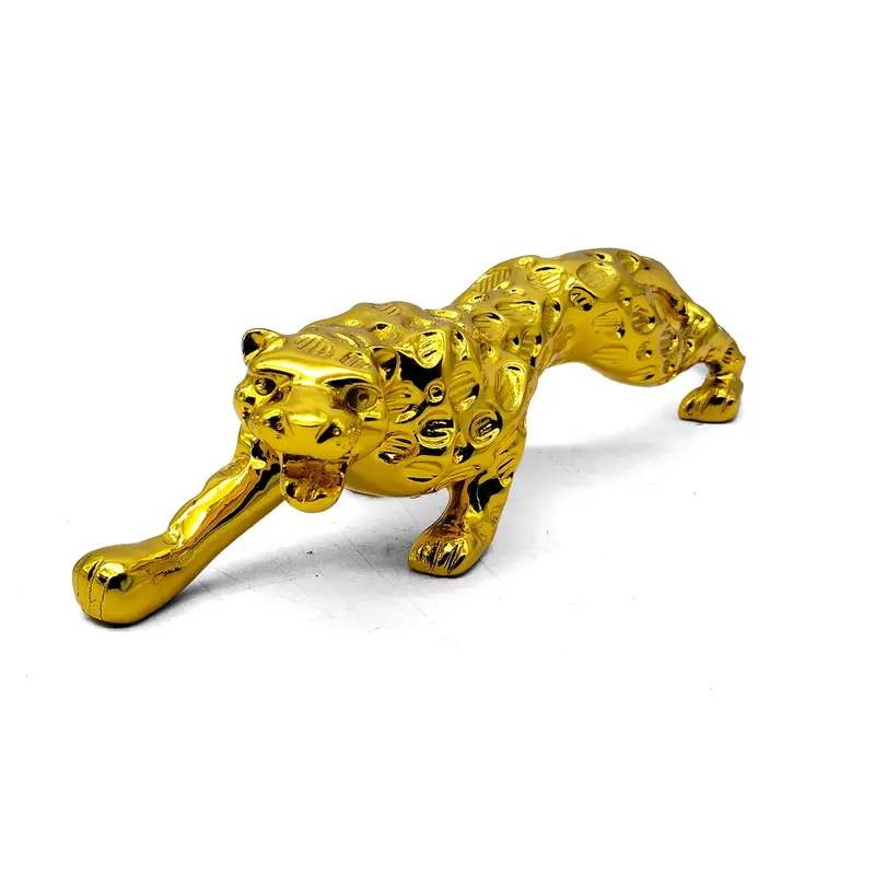 Jaguar Leopard Sculpture For Dashboard Decoration Medium - Golden 2