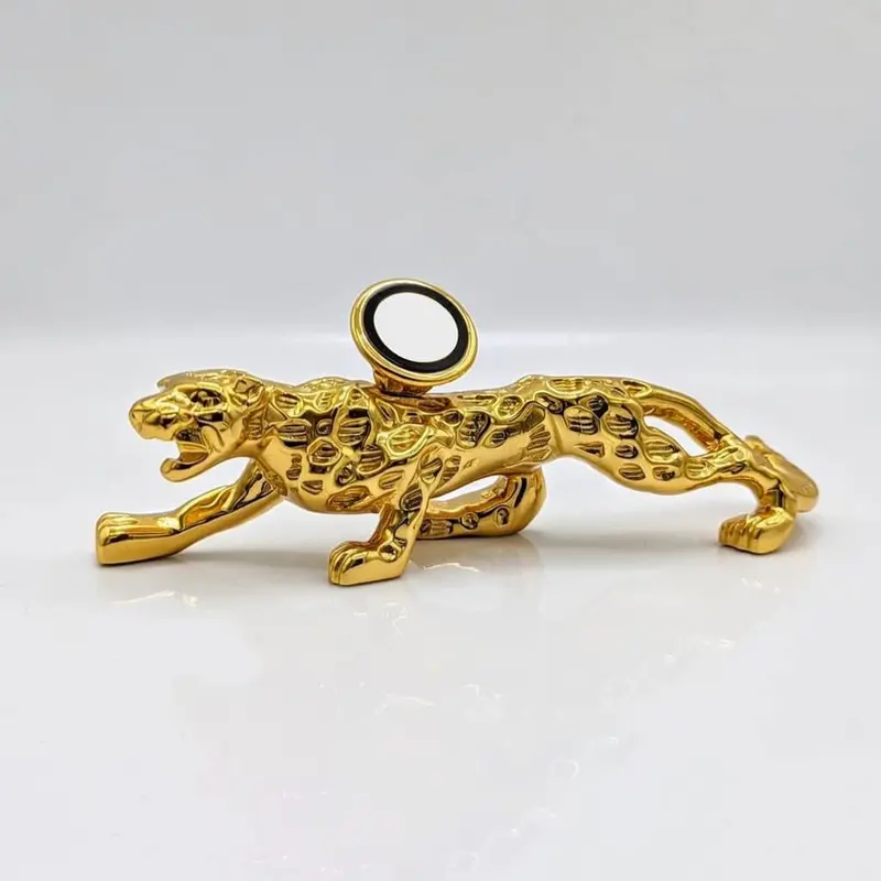 Jaguar Sculpture Dashboard Mobile Holder - Golden - Phone Holder | Mobile Holder | Car Cell Mobile Phone Holder Stand 2