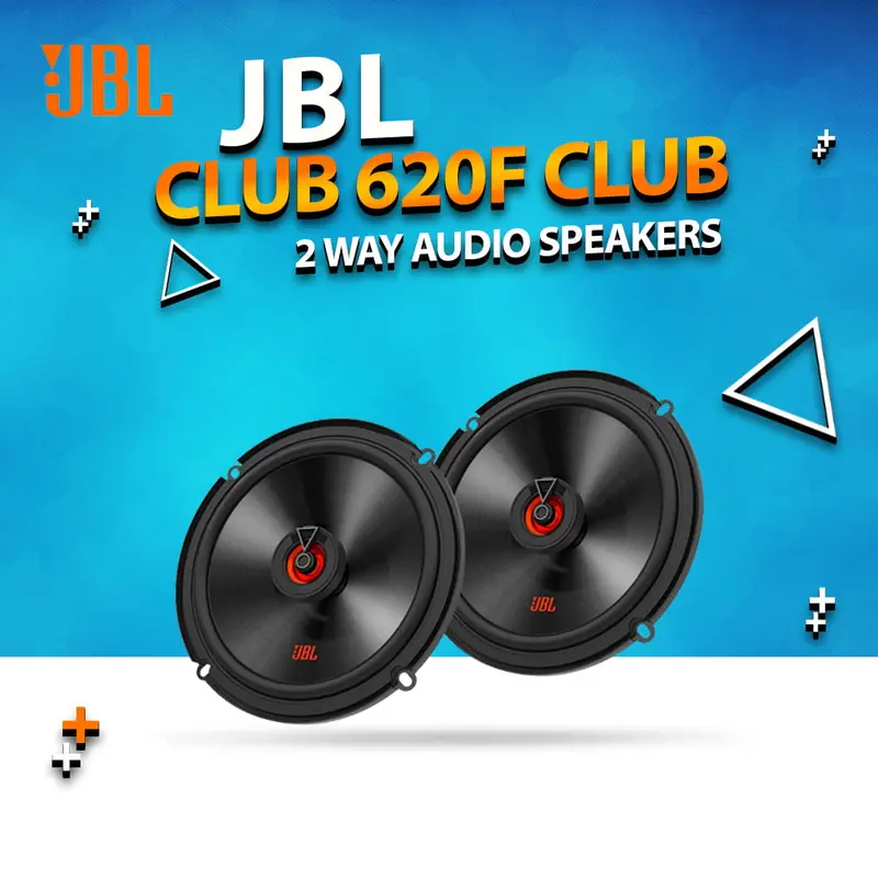 Jbl Club 620F Club Series 2 Way Coaxial Car Audio Speakers 6.5 Inches - 165W - Genuine (Set Of 2) 1