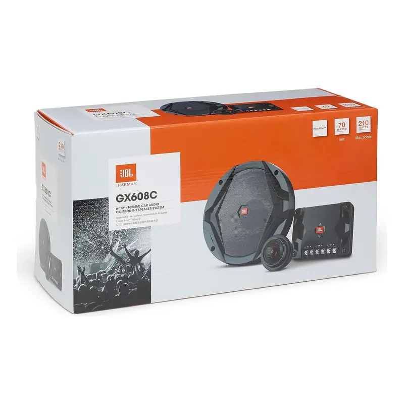 Jbl Gx Series Gx608c 2 Way Coaxial Car Audio Speaker - 6.5 Inches 210 Watt Genuine (Set Of 2) 1