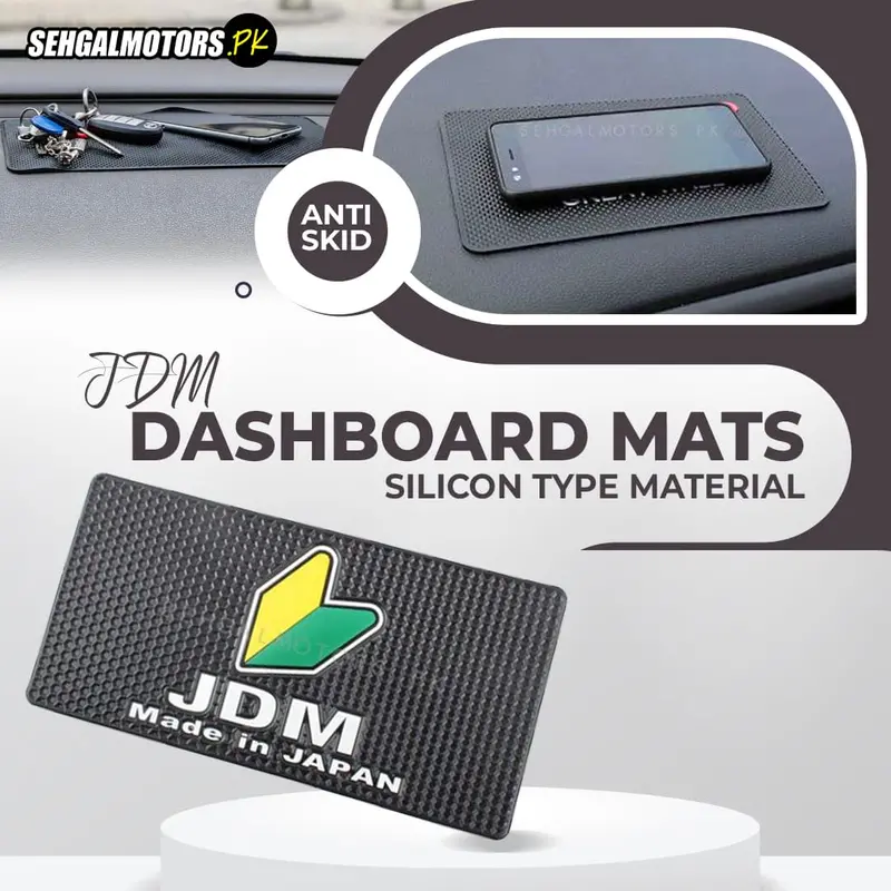 Jdm Anti-Skid Nonslip Dashboard Mats - Silicon Type Material | Car Anti Slip Mat 1