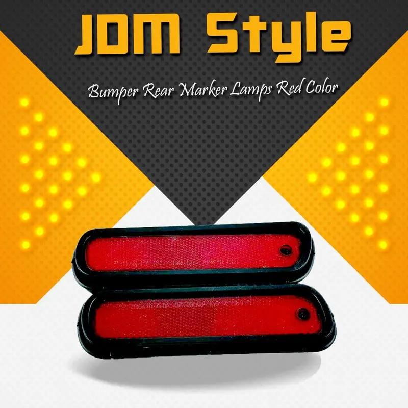 Jdm Style Bumper Rear Marker Lamps Red Color 1