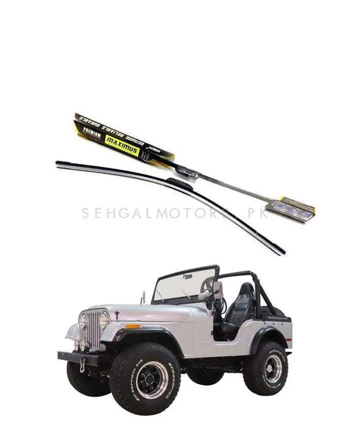 Jeep Cj 5 Maximus Premium Silicone Wiper Blades - Model 1954 - 1983 1